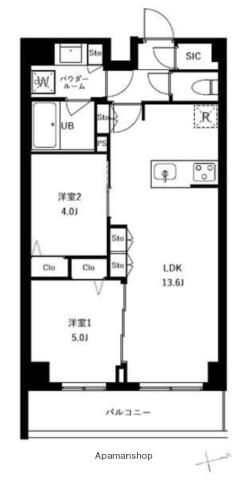 アーバンパーク船堀Ⅱ(2LDK/3階)の間取り写真