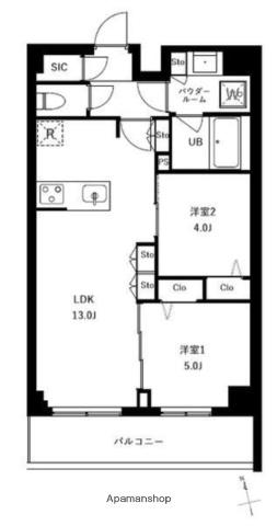 アーバンパーク船堀Ⅱ(2LDK/3階)の間取り写真