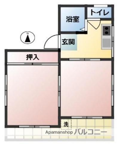 中尾ビル(2K/5階)の間取り写真