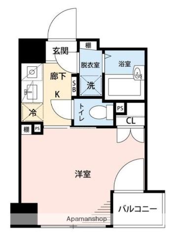 マイナビSTAYベスト本郷(1K/9階)の間取り写真