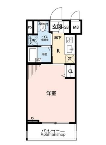 マイナビSTAY銀座イースト(1K/2階)の間取り写真