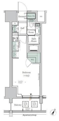 ONE ROOF RESIDENCE TAMACHI(ワンルーム/5階)の間取り写真