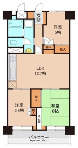 シティコープ西葛西(3LDK/4階)の間取り写真