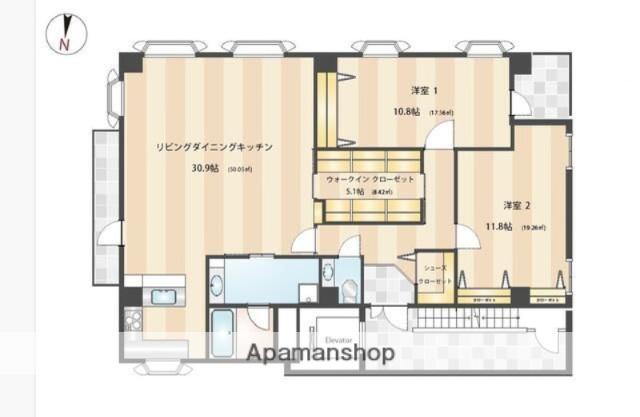 オフィスニューガイア浜松町NO17 11F(2SLDK/11階)の間取り写真