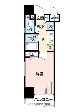 マイナビSTAYミライエ東麻布2丁目(1K/8階)の間取り写真