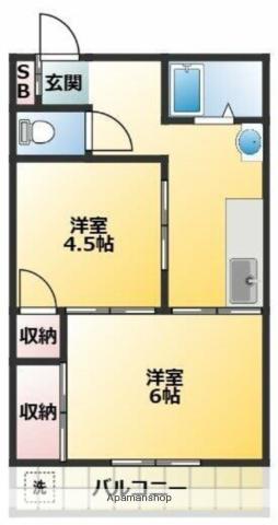 乾木工芸ビル カンボク(2DK/2階)の間取り写真