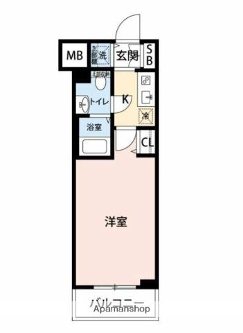 マイナビSTAY東京大手町グランド(1K/9階)の間取り写真