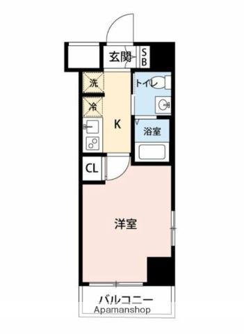 マイナビSTAY東神田シティハウス(1K/7階)の間取り写真