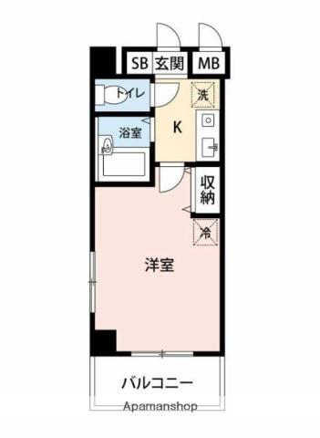 マイナビSTAYミライエ芝2丁目(1K/3階)の間取り写真