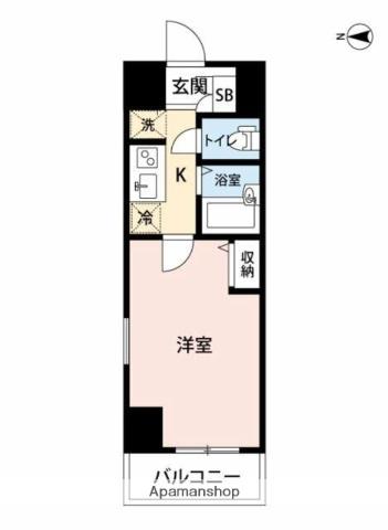 マイナビSTAY三田パークホーム(1K/7階)の間取り写真