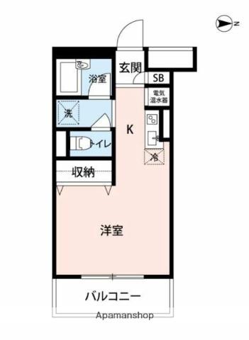 マイナビSTAY南麻布コーポ(ワンルーム/4階)の間取り写真