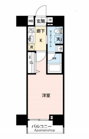 マイナビSTAYグランデ上野(1K/9階)の間取り写真