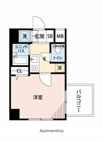 マイナビSTAYミライエ錦糸町駅前(1K/9階)の間取り写真