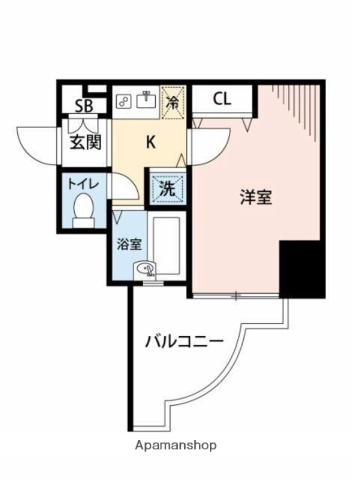 マイナビSTAYミライエ東日本橋イースト(1K/6階)の間取り写真