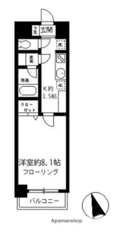 NST BUILDING Ⅱ(1K/5階)の間取り写真