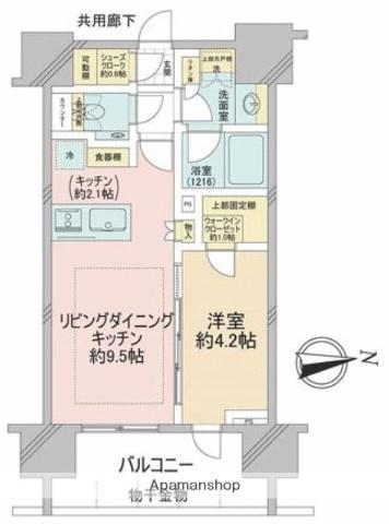 ウィルローズ秋葉原(1LDK/5階)の間取り写真