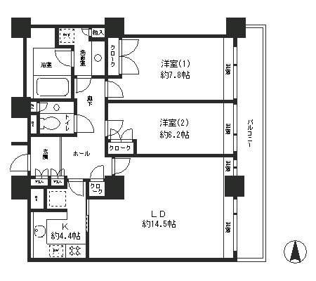 リバーポイントタワー 36階階 間取り