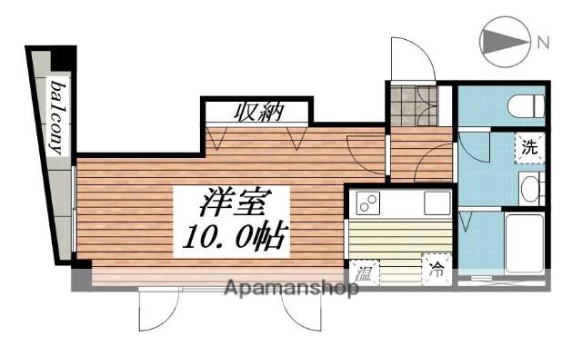 サル・ドュ・セジュール(1K/5階)の間取り写真