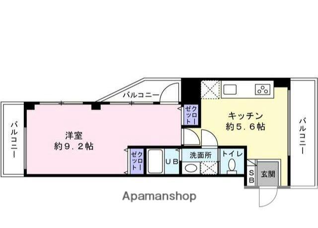 上野毛1137ビル(ワンルーム/2階)の間取り写真