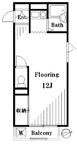 アメニティ用賀(ワンルーム/2階)の間取り写真