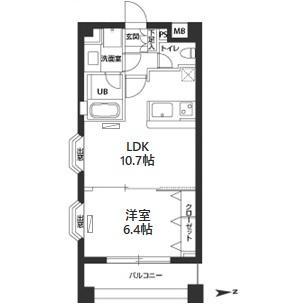 カスタリア自由が丘 2階階 間取り