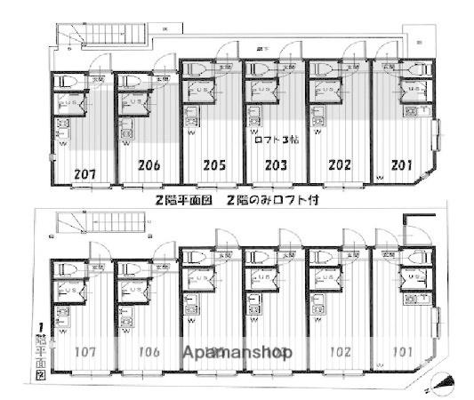 アーバンプレイス落合Ⅳ(ワンルーム/2階)の間取り写真