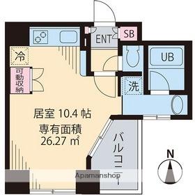 ビイルーム高円寺(ワンルーム/6階)の間取り写真