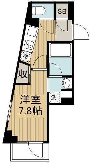 レジディア高円寺(1K/3階)の間取り写真