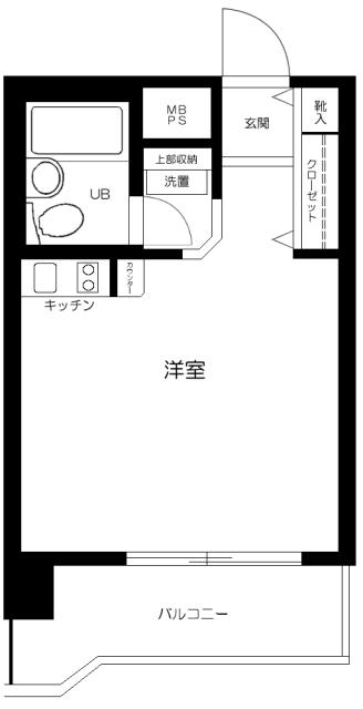 シャルマン中野坂上(ワンルーム/3階)の間取り写真