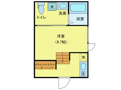 東京地下鉄千代田線 代々木上原駅 徒歩7分 3階建 築6年(ワンルーム/1階)の間取り写真