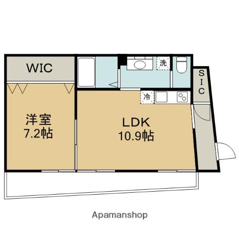 アイカ高円寺ビル(1LDK/4階)の間取り写真