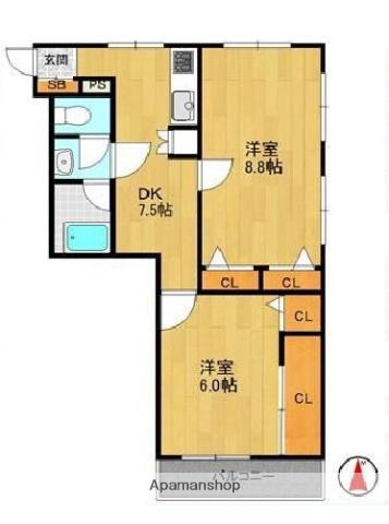 ニュー天沼マンション 2階階 間取り