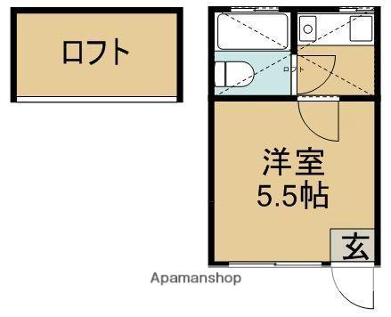 阿佐ヶ谷グリムハイツ(1K/2階)の間取り写真