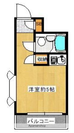スカイコート荻窪(ワンルーム/2階)の間取り写真