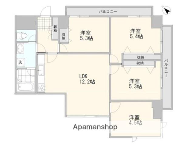 ライオンズマンション荻窪第2(3LDK/5階)の間取り写真