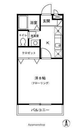 セジュール井草Ⅱ(1K/1階)の間取り写真