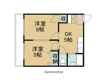 日新マンション(2DK/3階)の間取り写真