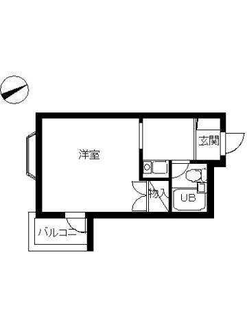スカイコート中野南台(ワンルーム/4階)の間取り写真