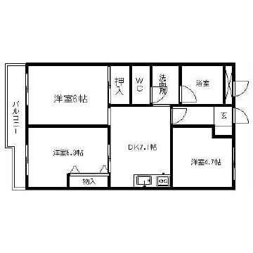 清水マンション 1階階 間取り