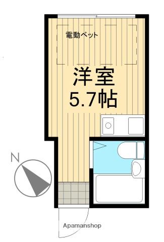 スターフィールドマンション(ワンルーム/2階)の間取り写真
