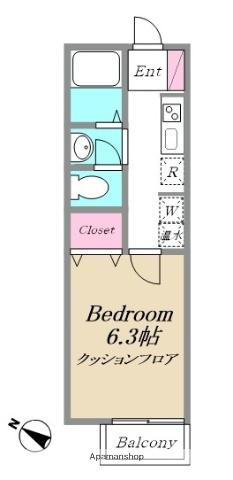 エルメゾン ユウ(1K/2階)の間取り写真