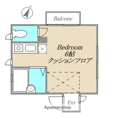 久が原さくら荘(ワンルーム/2階)の間取り写真