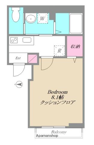 トマトハウス(1K/1階)の間取り写真
