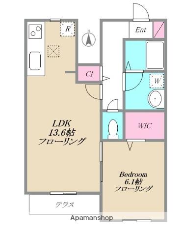 T・S ETERNA(1LDK/1階)の間取り写真