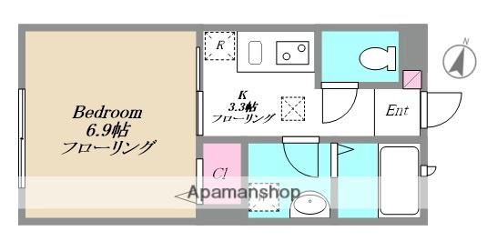 LUMI MAHANA(1K/1階)の間取り写真