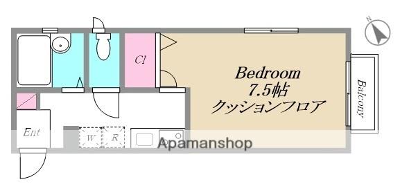 クローバーハウス(1K/2階)の間取り写真