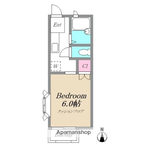 コメットKK(1K/1階)の間取り写真