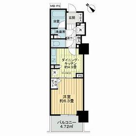 ライオンズタワー池袋(1DK/5階)の間取り写真