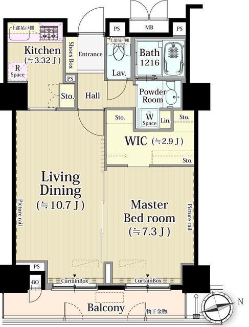 パークアヴェニュー神南(1LDK/4階)の間取り写真