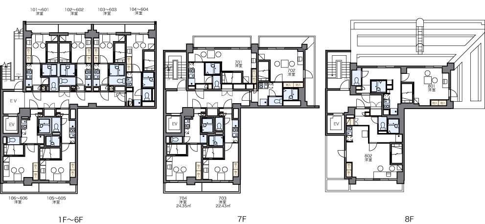 レオパレスFLAT浜松町(1K/3階)の間取り写真